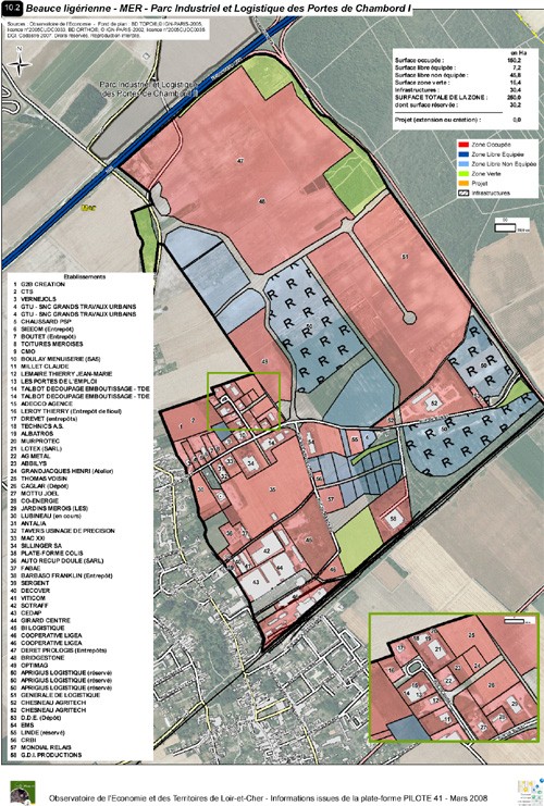 Carte de la zone