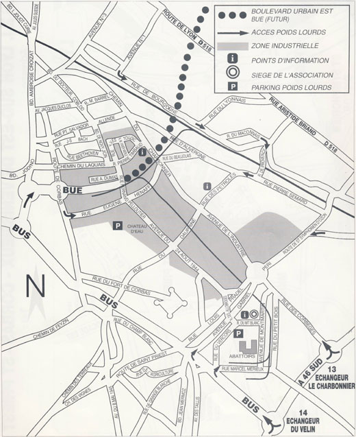 Carte de la zone