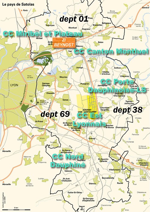 Carte de la zone