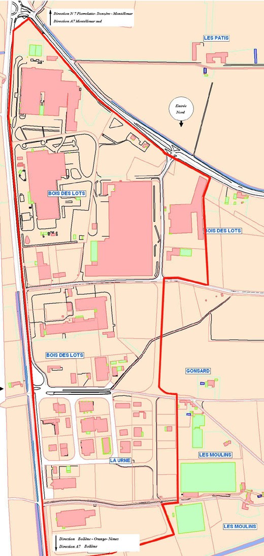 Carte de la zone