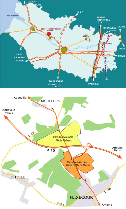 Plan de situation de la zone