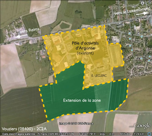 Plan de situation de la zone