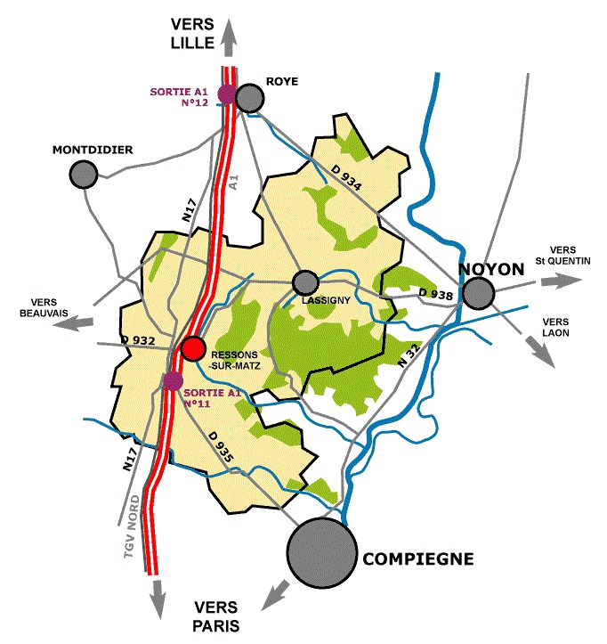 Plan de situation de la zone