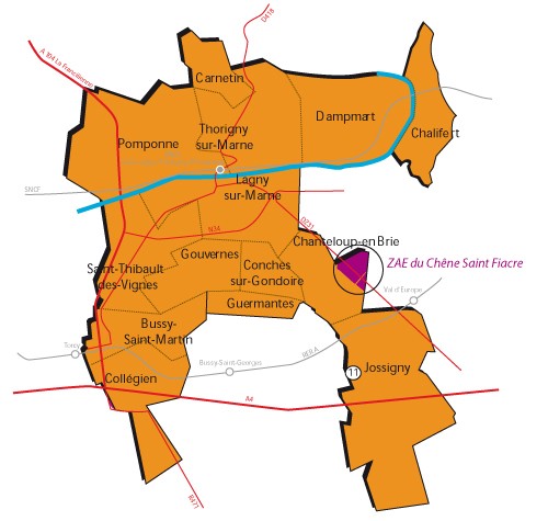 Plan de situation de la zone