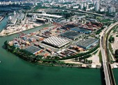Vue aérienne du port de Gennevilliers Vue aérienne du port de Gennevilliers